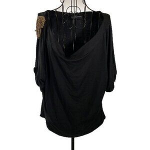 Karina Grimaldi | Black Tunic Top